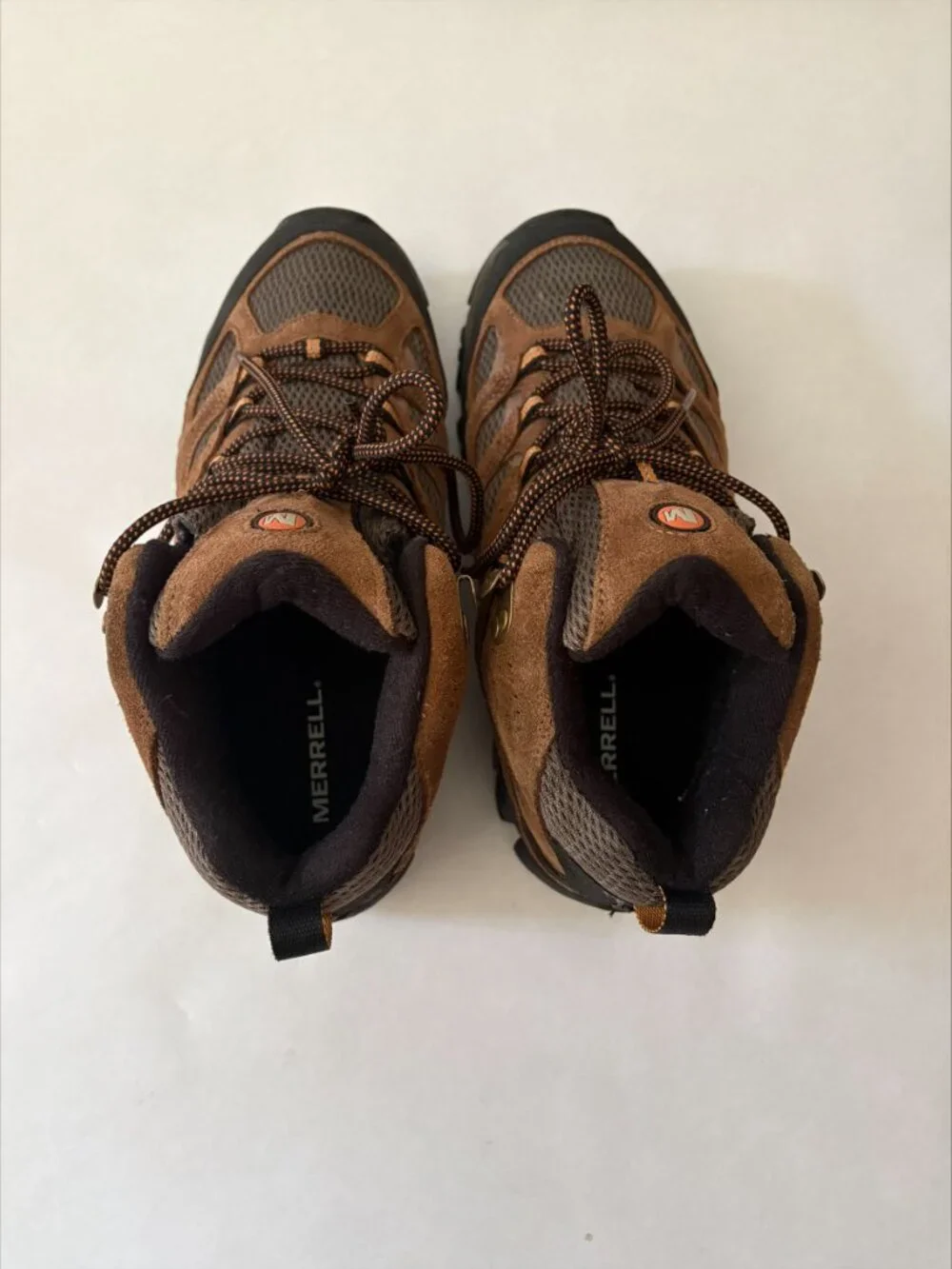 Merrell Men's Brown Black Waterproof Hiking Boots Size 8